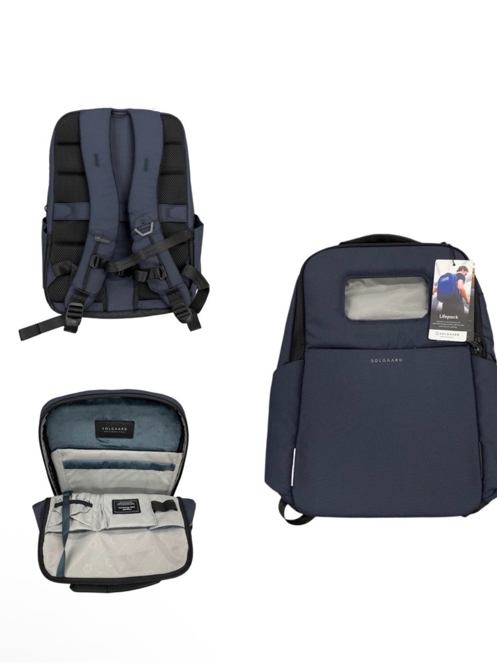 Solgaard Lifepack Backpack Without Solar Panel Atlantic Navy — image 3 of 8